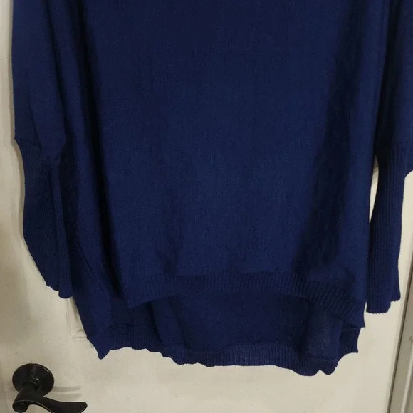 Eileen Fisher Womens Top Fine Merino Jersey Wool Blue Bateau Neck Sweater Sz 1X - Picture 4 of 11